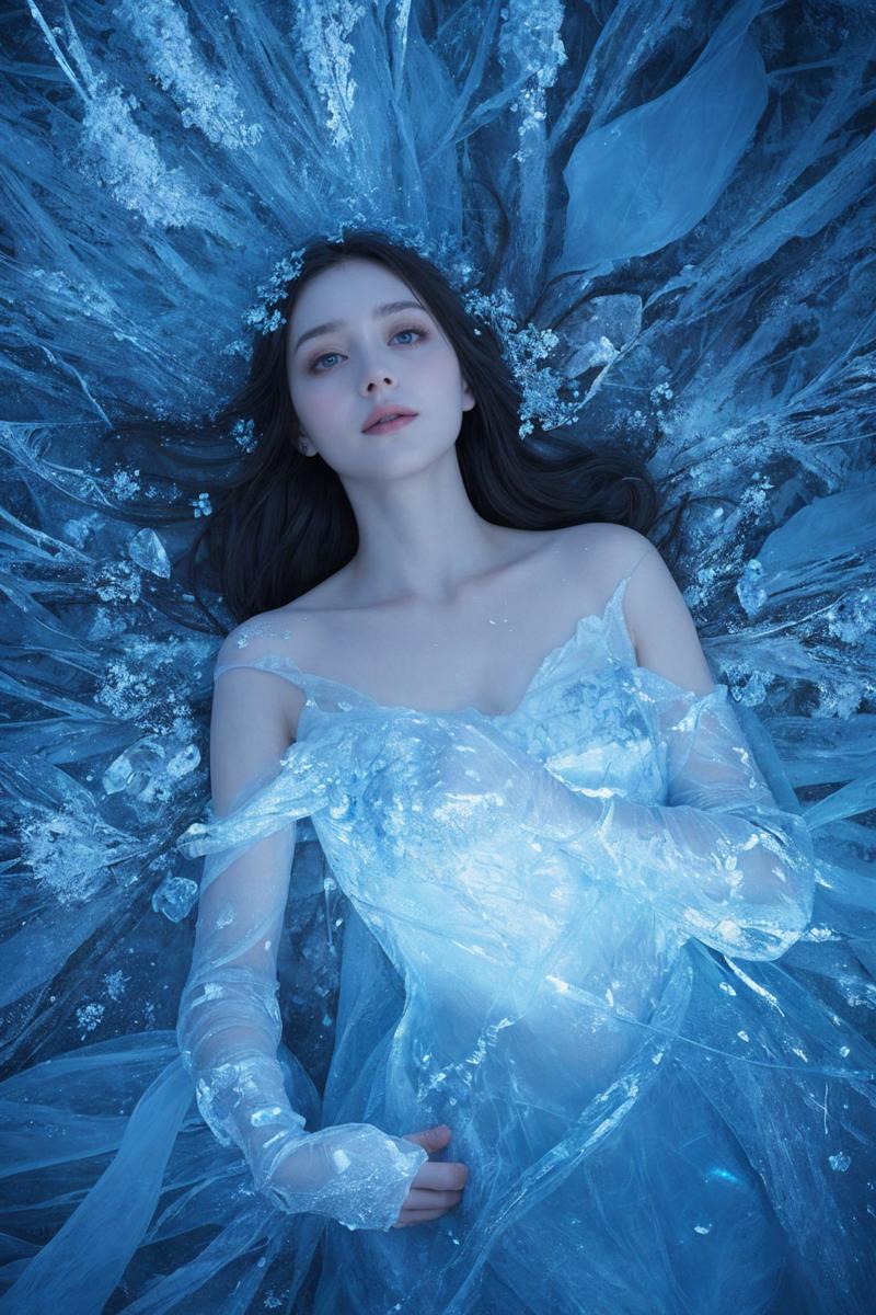 11834-2684949105-_lora_ice cake_20231126200433-000018_0.6_, 1girl, Ice wraps around the girl (lingering_1.2), A beautiful woman, gracefully froze.png